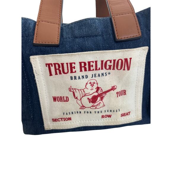 True Religion Buddha Denim Mini Tote Bag - Picture 10 of 13